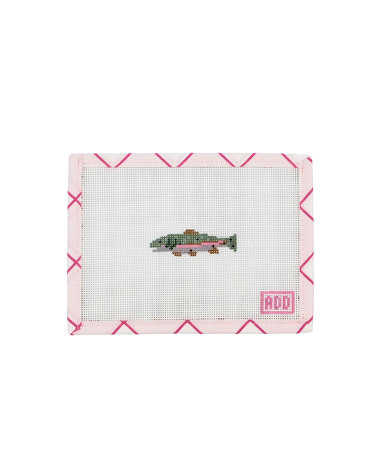 Mini Trout & Fish Bones Needlepoint Canvases