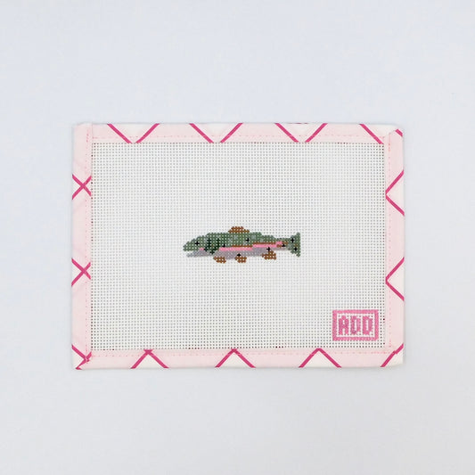 Mini Trout & Fish Bones Needlepoint Canvases