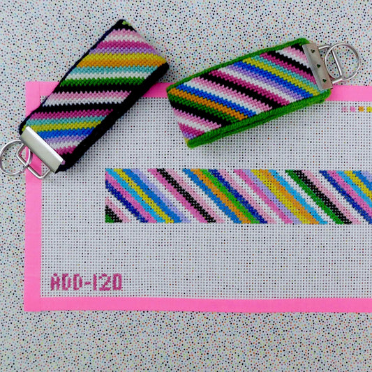 Rainbow Stripe Key Fob